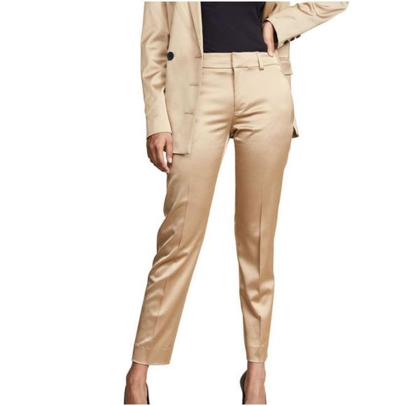 GREY JASON WU Ankle Length Gold Trouser NWOT‎ Sz 4 - Picture 1 of 4